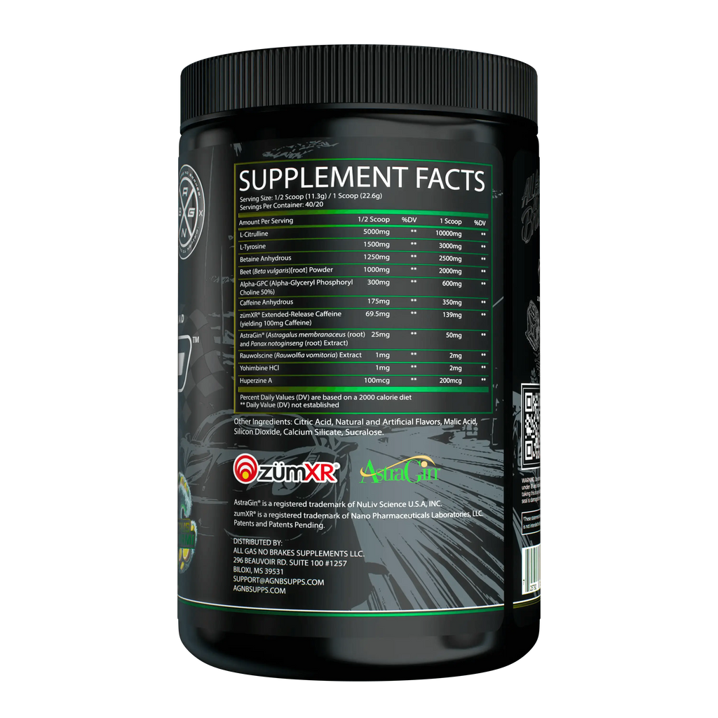 0-100 Pre-Workout™ - All Gas No Brakes Supplements®